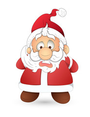 Scared Cute Santa Claus