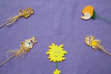 Violet fabric -background.