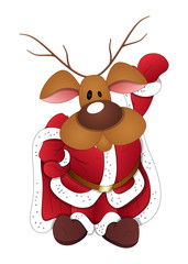 Dancing Reindeer Santa Claus