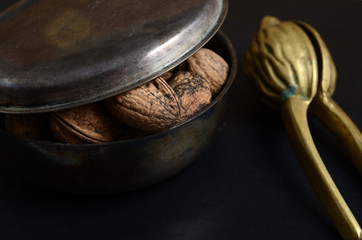 Walnuts and a nutcracker