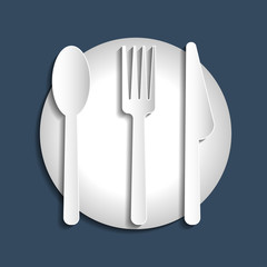 Cutlery symbol. Vector