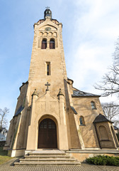 Fototapeta na wymiar Lutheran church in Dubulti, Jurmala.Architect W. Bokslaf