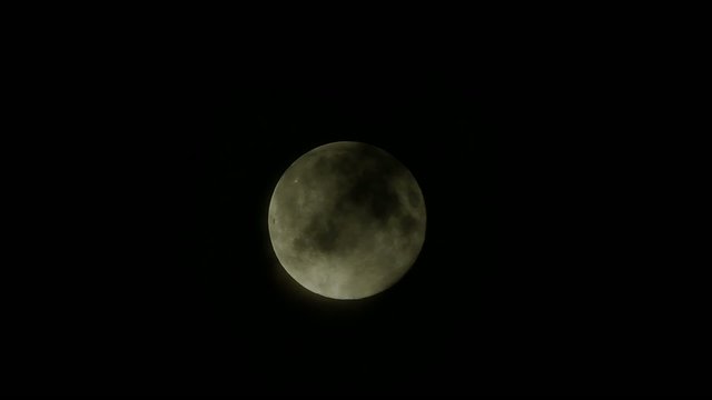 HD - Super moon and clouds real time footage