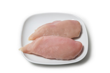 chicken breast fillet on white