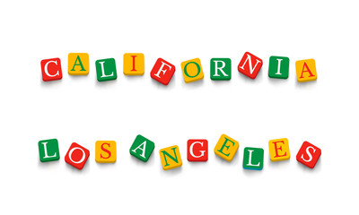 Obraz premium Words California Los Angeles