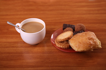 Cookies with hot drink