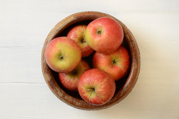 Organic apples on a table