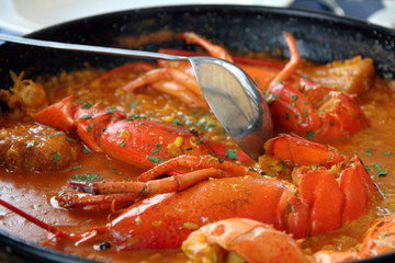 Rice of lobster Peniscola Spain