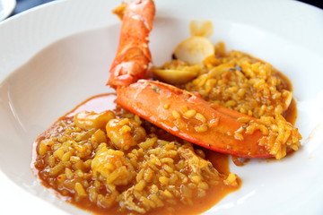 Rice of lobster Peniscola Spain