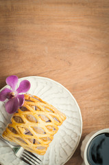 fruit pie, homemade, top view