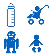 Bébé en 4 icônes	