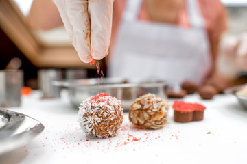 Making chocolate candy