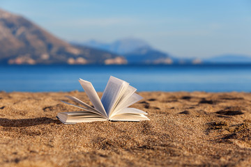 Book on a beach