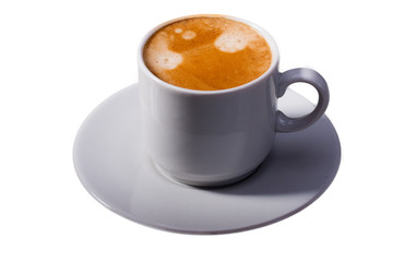 Coffee on grunge wooden background