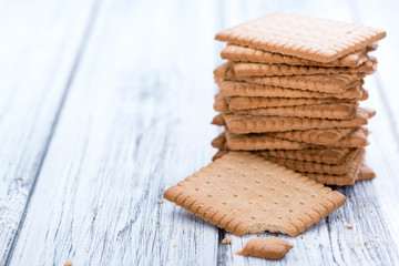 Butter Biscuits on wood