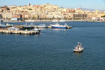 Obraz premium Cagliari harbor, Sardegna island, Italy