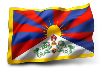 flag of Tibet - obrazy, fototapety, plakaty
