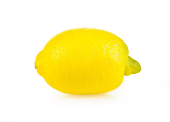 Fresh lemon on a white background