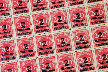Inflationsbriefmarken Deutsches Reich 1923