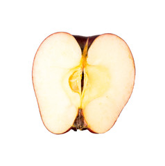 half of apple Isolated