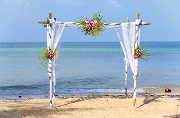 Wedding tropical ceremony, decoration.
