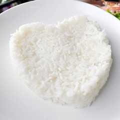 Rice in Heart Shape