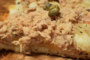 Fresh slice of pizza.