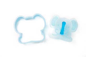Cookie cutter and stamp : Blue elephant