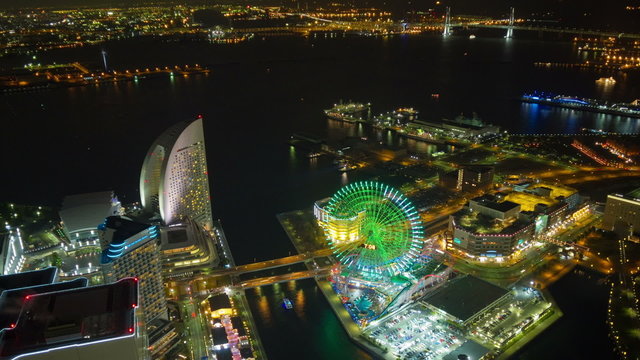 Yokohama minatomirai light up time laspe