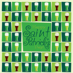 Mosaic funky St. Patrick's Day card in vector format.