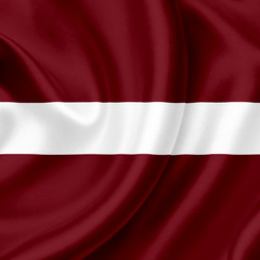 Latvia waving flag