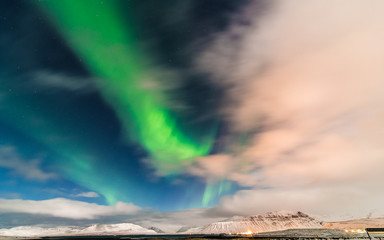 Aurora above Grundarfjörður, Iceland