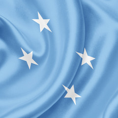 Micronesia waving flag