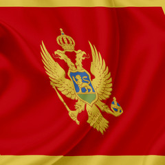 Montenegro waving flag