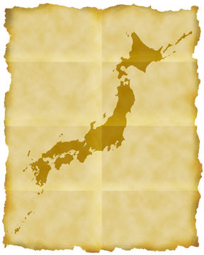 Fototapeta 古い日本地図