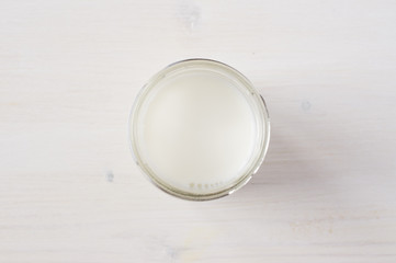 Milk in a glass