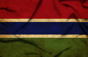 Gambia waving flag