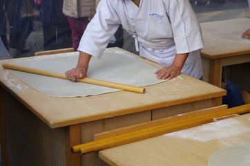 そば打ちの職人