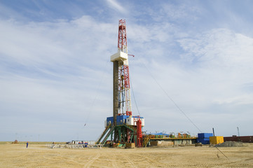 Loaded drilling rig