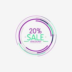 Minimal line design shopping stamps, sale