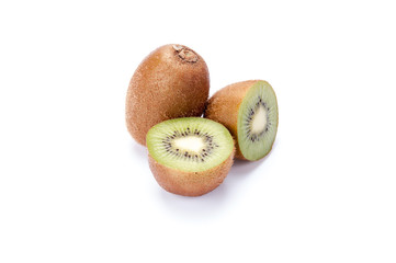 Obraz premium Kiwi fruit isolated on white background, macro