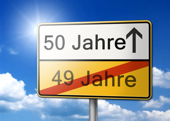 Obraz premium 50 Jahre 50ster Geburtstag