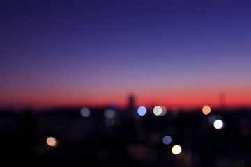 Cityscape at twilight time, Blurred Photo bokeh