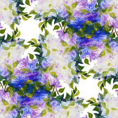 Spring flowers seamless pattern