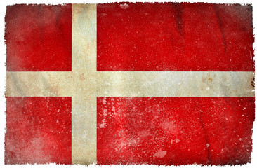 Fototapeta premium Denmark grunge flag