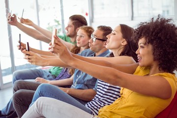 Fashion students taking a selfie