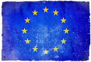 European Union grunge flag