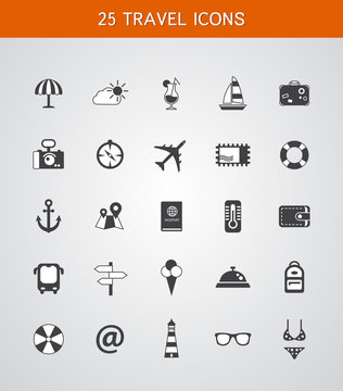 Set of travel flat design icons