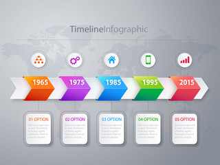 Arrow timeline infographic design