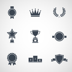 Illustration of modern flat design awards